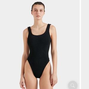 Hunza G Square Neck One Piece Black